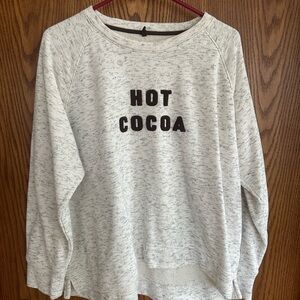 Hot Cocoa Graphic Sweatshirt - Light Gray